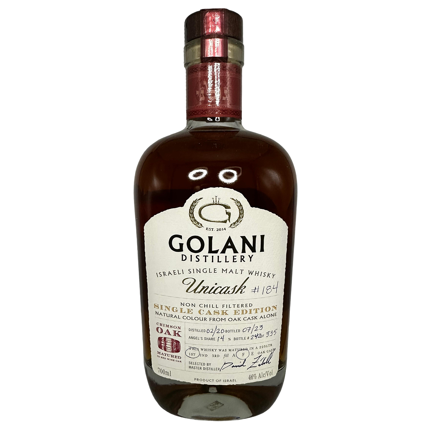 Golani Unicask Crimson Oak Single Malt   700 ml