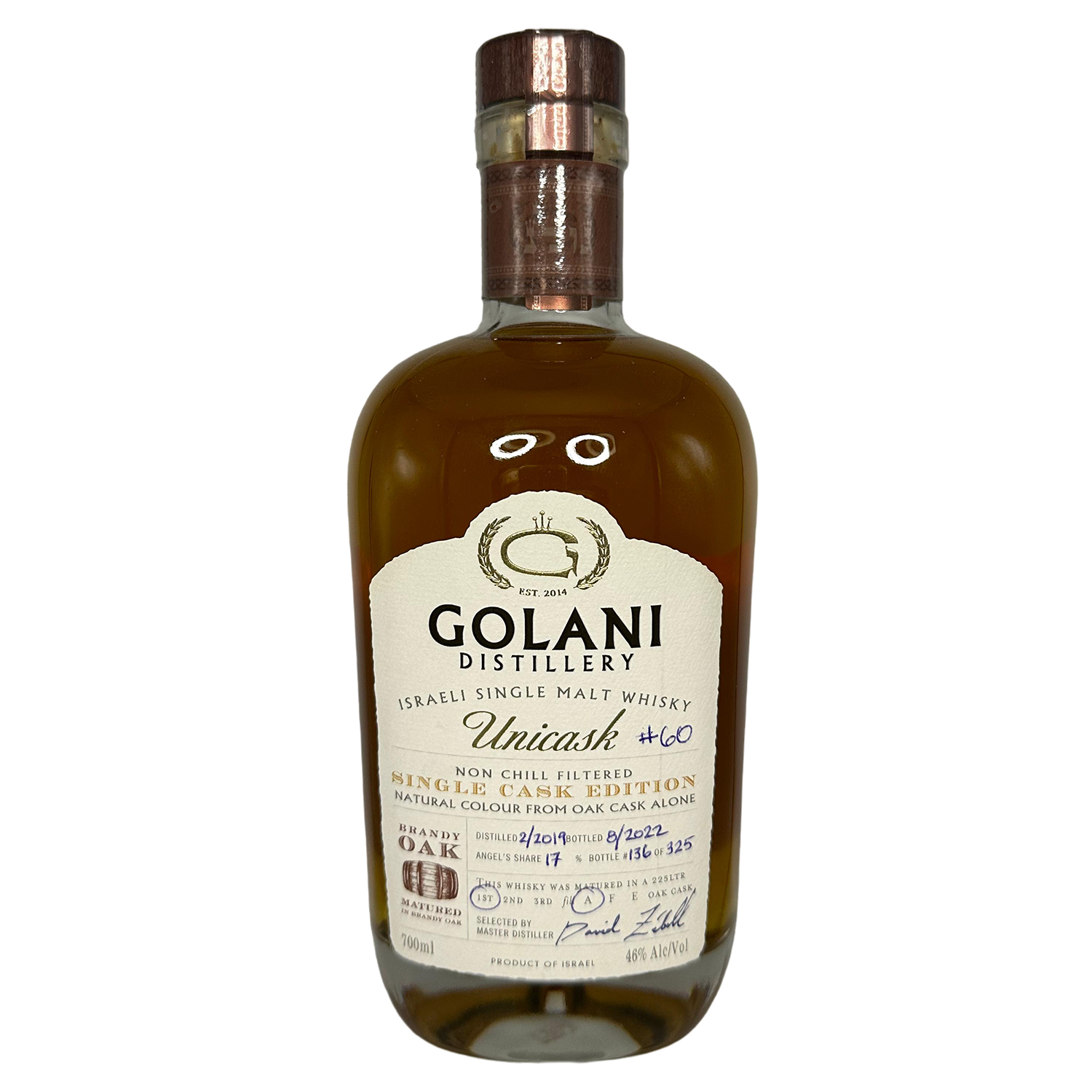 Golani Unicask Brandy Oak Single Malt  700 ml